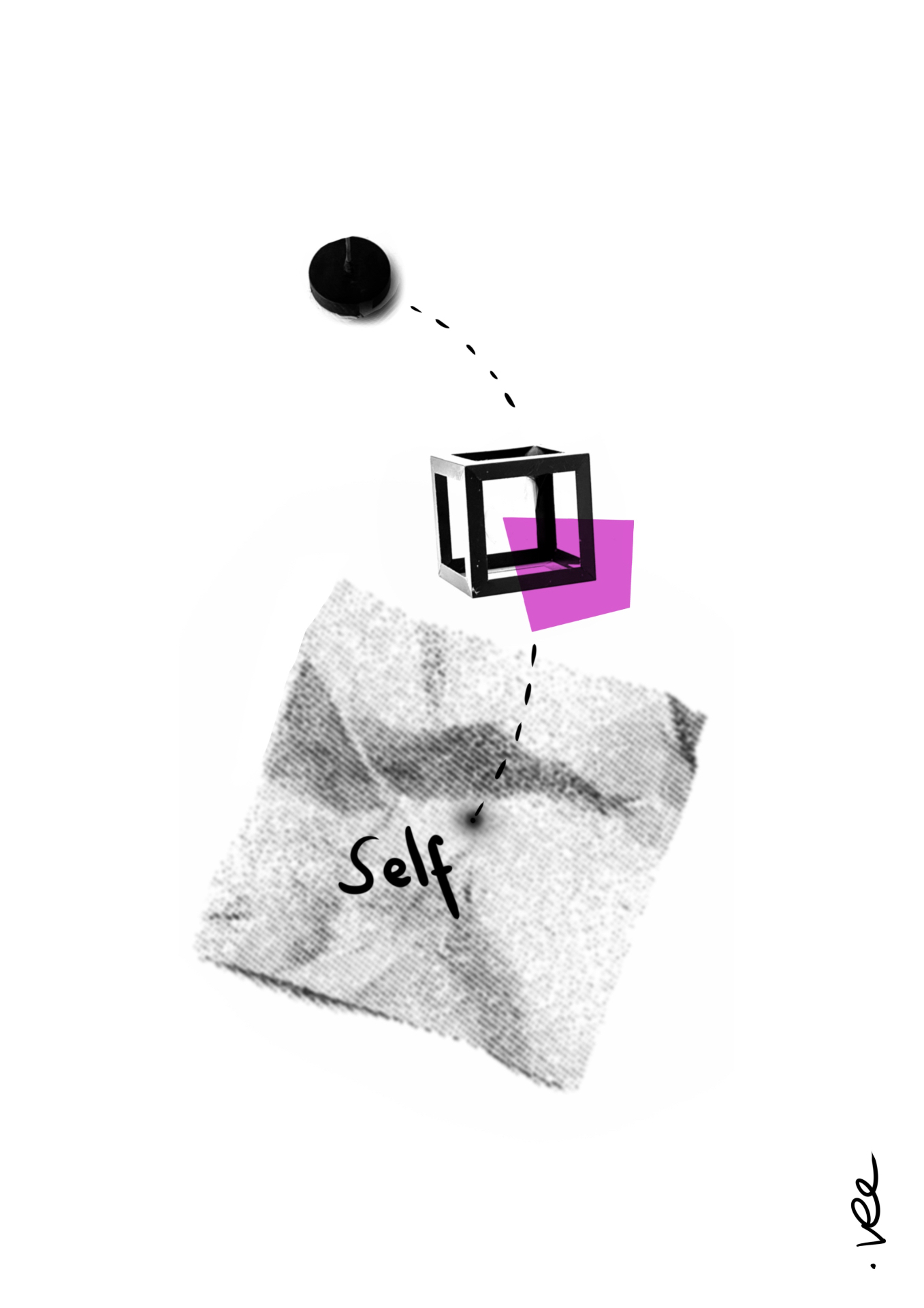 Self-portrait collage flash