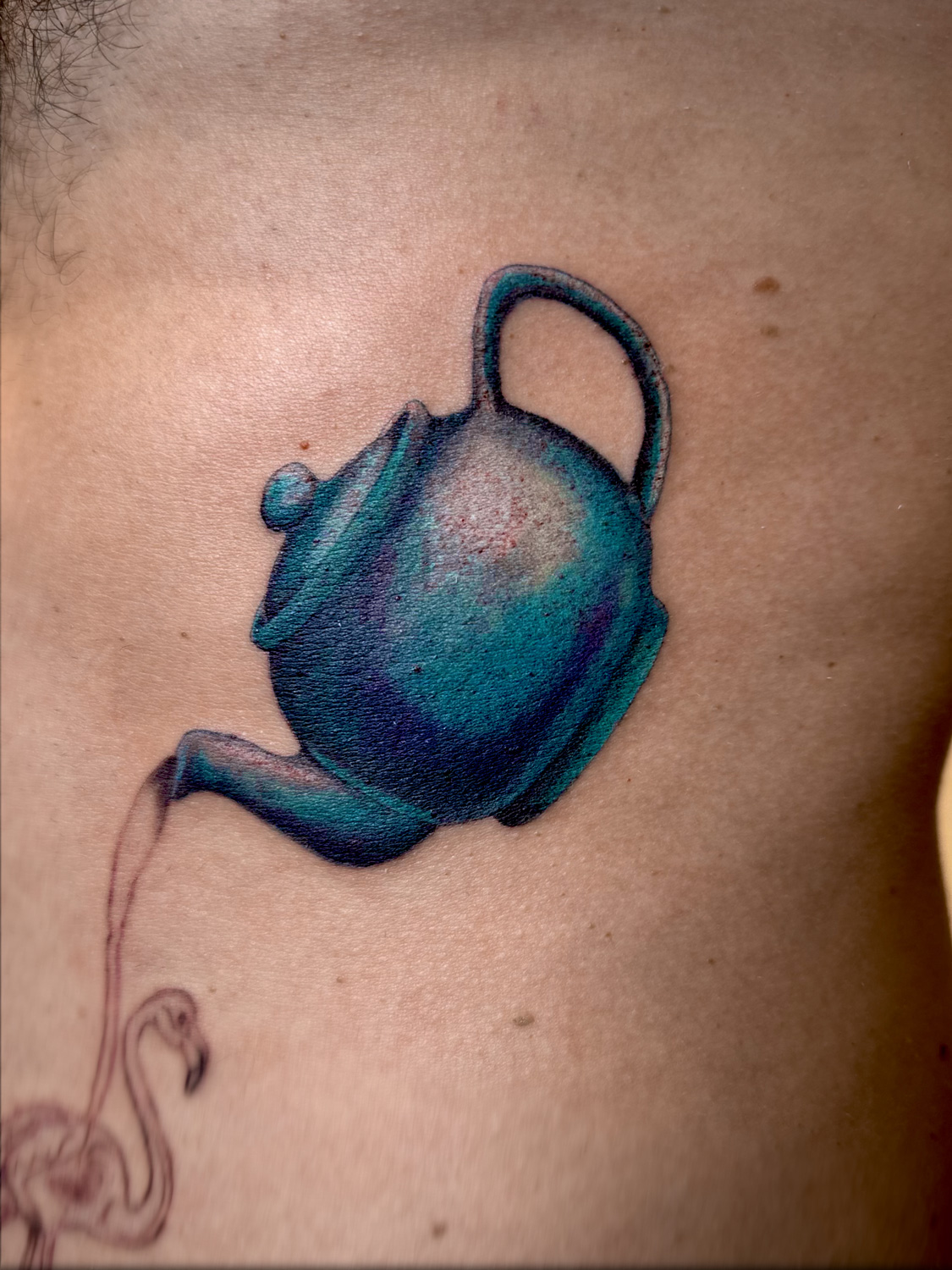 Blue color-realism teapot