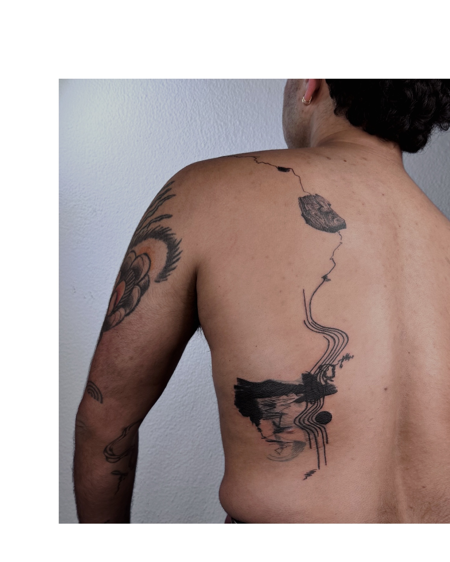 Back piece — blackwork landscape