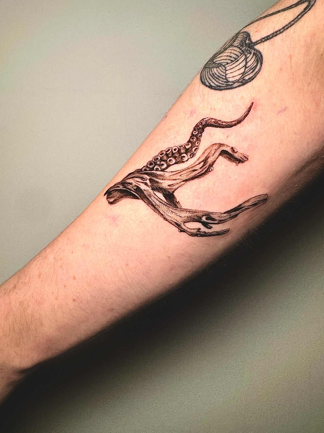 Driftwood and tentacle blackwork